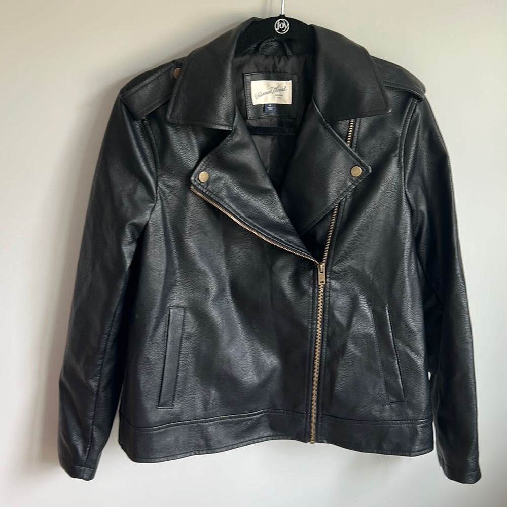 Black leather jacket